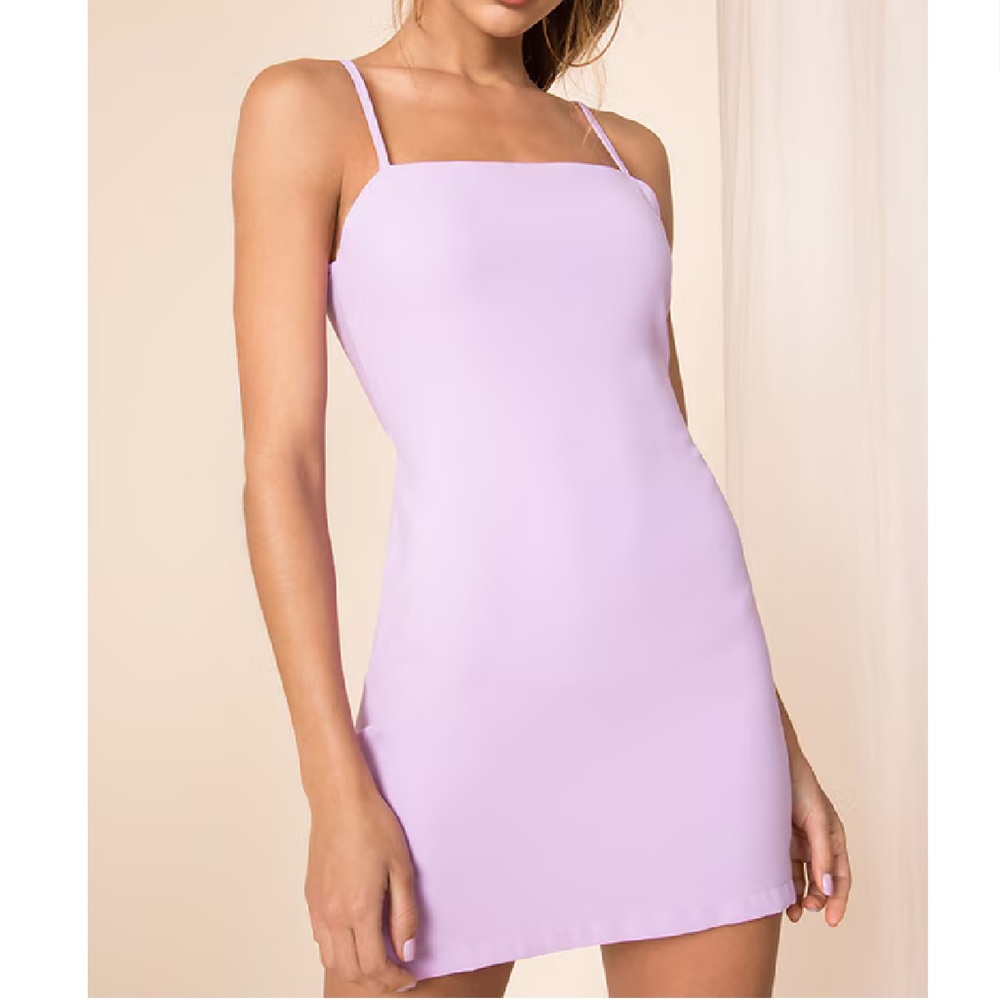 Superdown Emma tie back dress purple